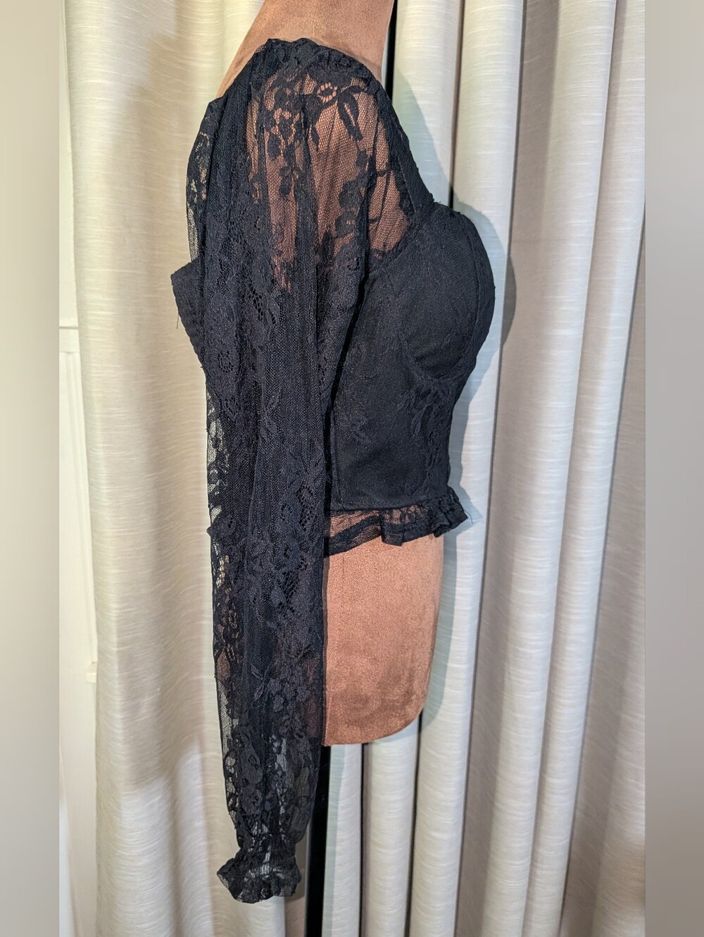 Thorn & Fable Long Sleeve Corset Top Size Medium - Picture 5 of 5